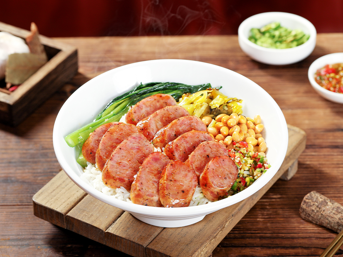 手工纯肉肠饭